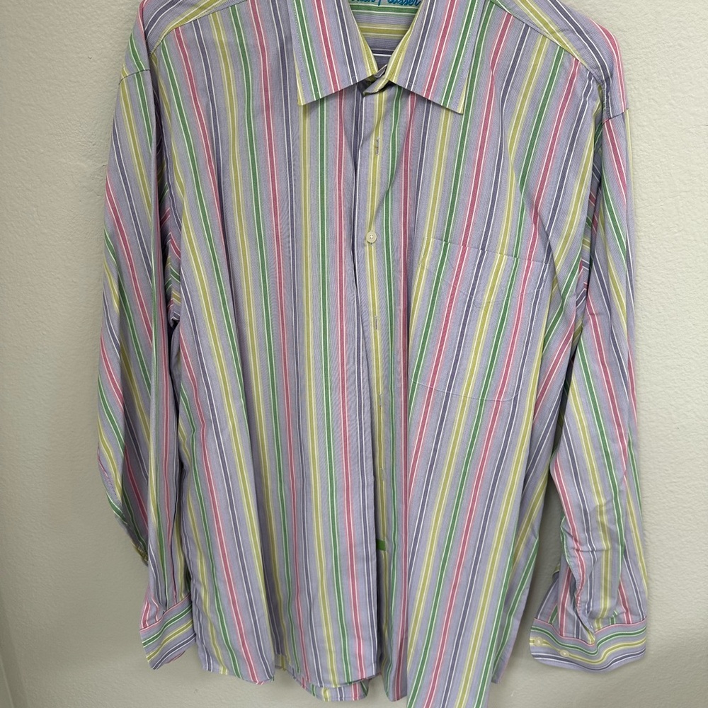 Colorful Alan Flusser Striped Men's Shirt
